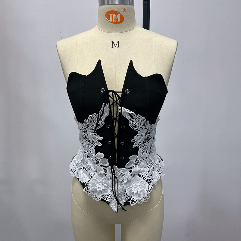 Corset Waist Cinch - BKLD 여성용 빈티지 우아한 플로럴 대비