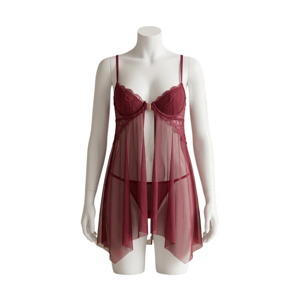 여성용 레이스 베이비돌 스타일의 시스루 메쉬 소재 잠옷 - Babydoll Chemise Night 리뷰 및 가격