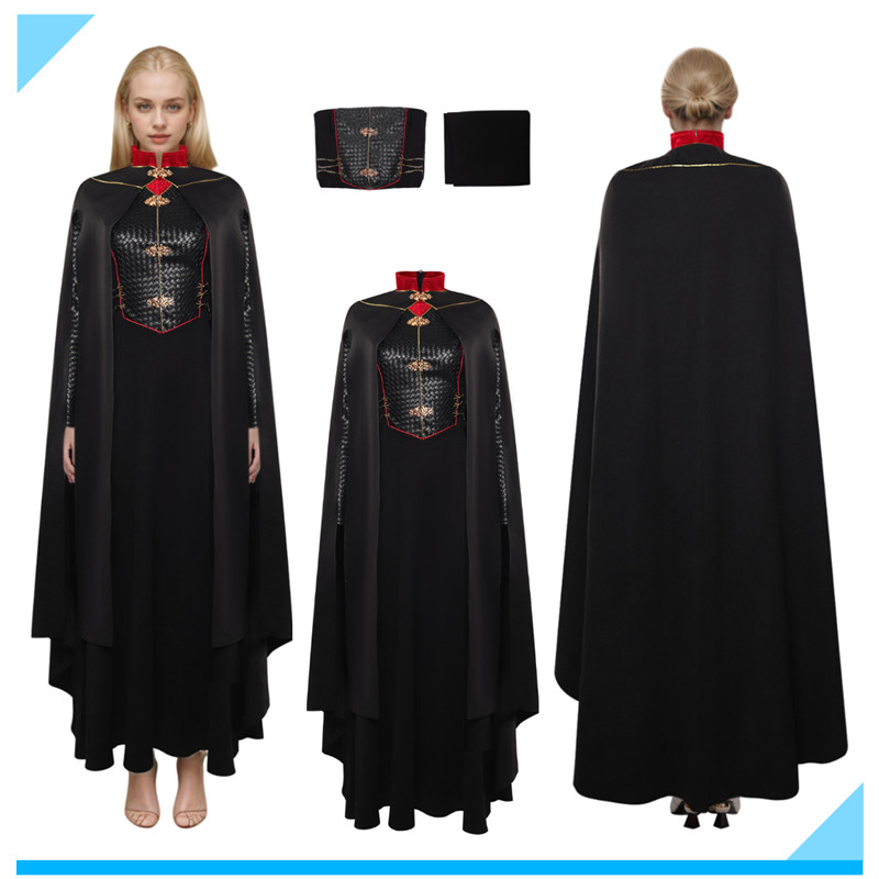 Rhaenyra 코스프레 의상 TV 드래곤 판타지아 성 - Robe Silk Women 리뷰 및 가격